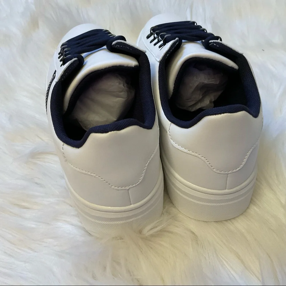 Journee Collection Arden Sneakers - New in Box - Size 8 - White / Navy - Picture 13 of 16